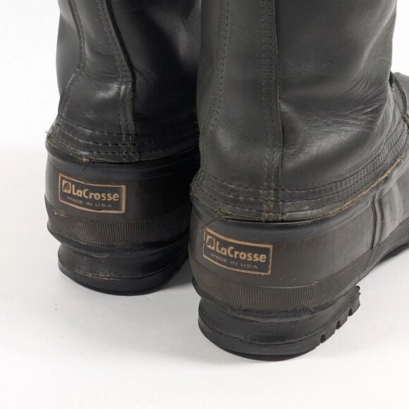 LaCrosse Duck Boots Mens 11 Steel Shank Leather & Rubber Removable Insulation main image 7